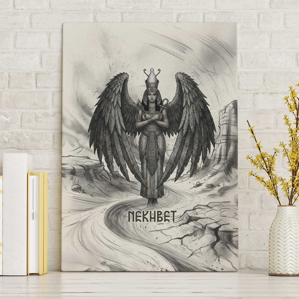 Nekhbet Egyptian Canvas Wall Art Vulture Goddess Mother of Protection Wings Claws Desert