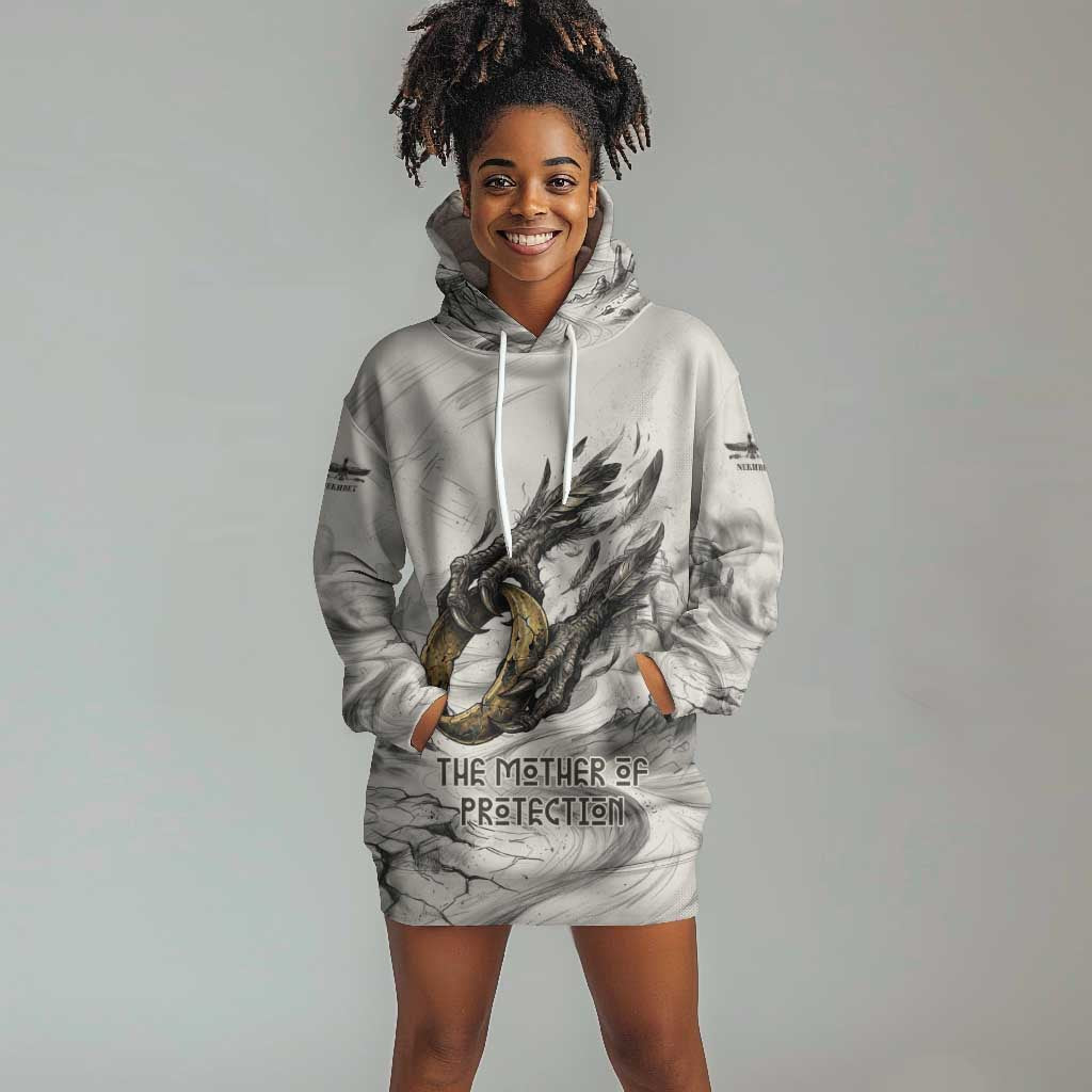 Nekhbet Egyptian Hoodie Dress Vulture Goddess Mother of Protection Wings Claws Desert
