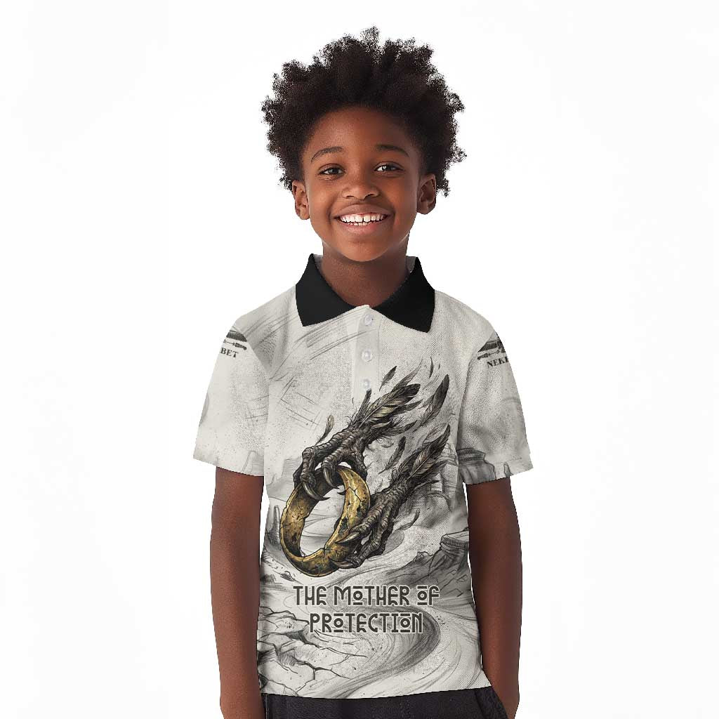 Nekhbet Egyptian Kid Polo Shirt Vulture Goddess Mother of Protection Wings Claws Desert