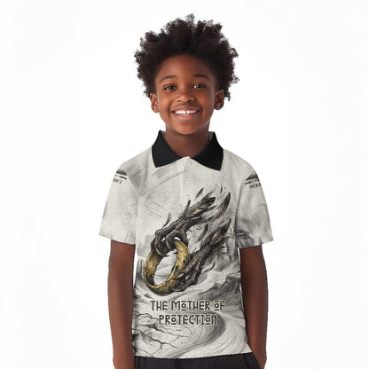 Nekhbet Egyptian Kid Polo Shirt Vulture Goddess Mother of Protection Wings Claws Desert
