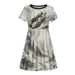 Nekhbet Egyptian Kid Short Sleeve Dress Vulture Goddess Mother of Protection Wings Claws Desert