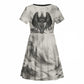 Nekhbet Egyptian Kid Short Sleeve Dress Vulture Goddess Mother of Protection Wings Claws Desert