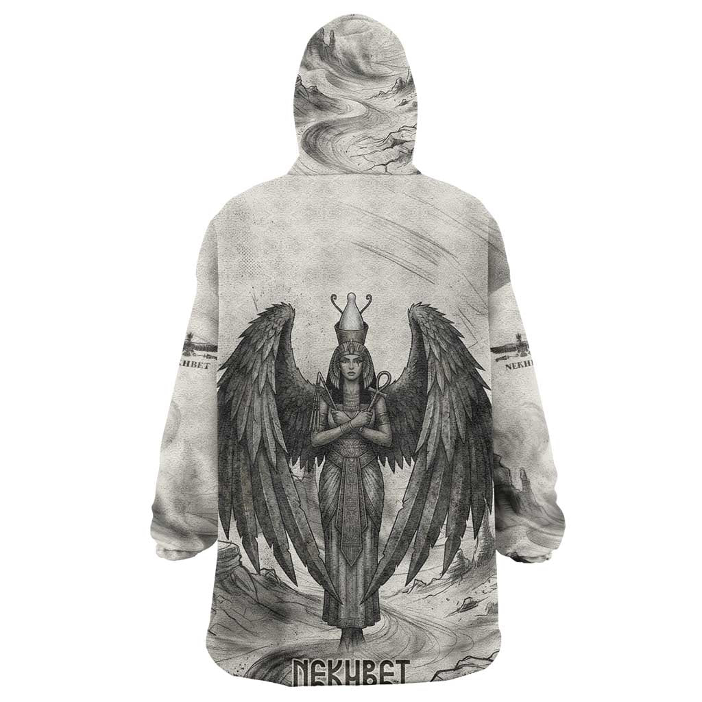 Nekhbet Egyptian Kid Wearable Blanket Hoodie Vulture Goddess Mother of Protection Wings Claws Desert