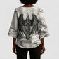 Nekhbet Egyptian Kimono Sleeve Blouse Vulture Goddess Mother of Protection Wings Claws Desert