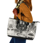 Nekhbet Egyptian Leather Tote Bag Vulture Goddess Mother of Protection Wings Claws Desert