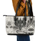 Nekhbet Egyptian Leather Tote Bag Vulture Goddess Mother of Protection Wings Claws Desert