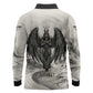 Nekhbet Egyptian Long Sleeve Polo Shirt Vulture Goddess Mother of Protection Wings Claws Desert