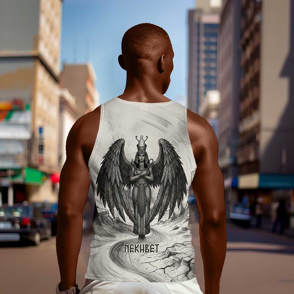 Nekhbet Egyptian Men Tank Top Vulture Goddess Mother of Protection Wings Claws Desert