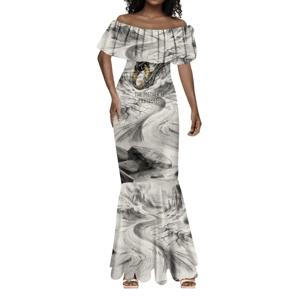Nekhbet Egyptian Mermaid Dress Vulture Goddess Mother of Protection Wings Claws Desert