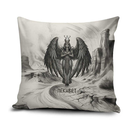 Nekhbet Egyptian Pillow Cover Vulture Goddess Mother of Protection Wings Claws Desert