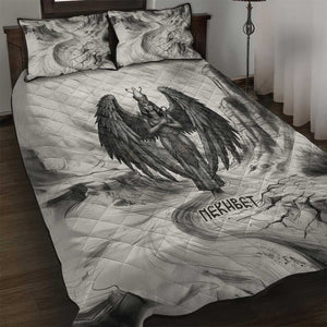 Nekhbet Egyptian Quilt Bed Set Vulture Goddess Mother of Protection Wings Claws Desert