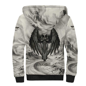 Nekhbet Egyptian Sherpa Hoodie Vulture Goddess Mother of Protection Wings Claws Desert