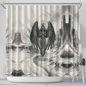 Nekhbet Egyptian Shower Curtain Vulture Goddess Mother of Protection Wings Claws Desert