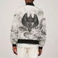 Nekhbet Egyptian Sleeve Zip Bomber Jacket Vulture Goddess Mother of Protection Wings Claws Desert