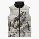 Nekhbet Egyptian Sleeveless Puffer Jacket Vulture Goddess Mother of Protection Wings Claws Desert