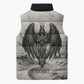 Nekhbet Egyptian Sleeveless Puffer Jacket Vulture Goddess Mother of Protection Wings Claws Desert