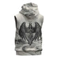 Nekhbet Egyptian Sleeveless Zip Hoodie Vulture Goddess Mother of Protection Wings Claws Desert