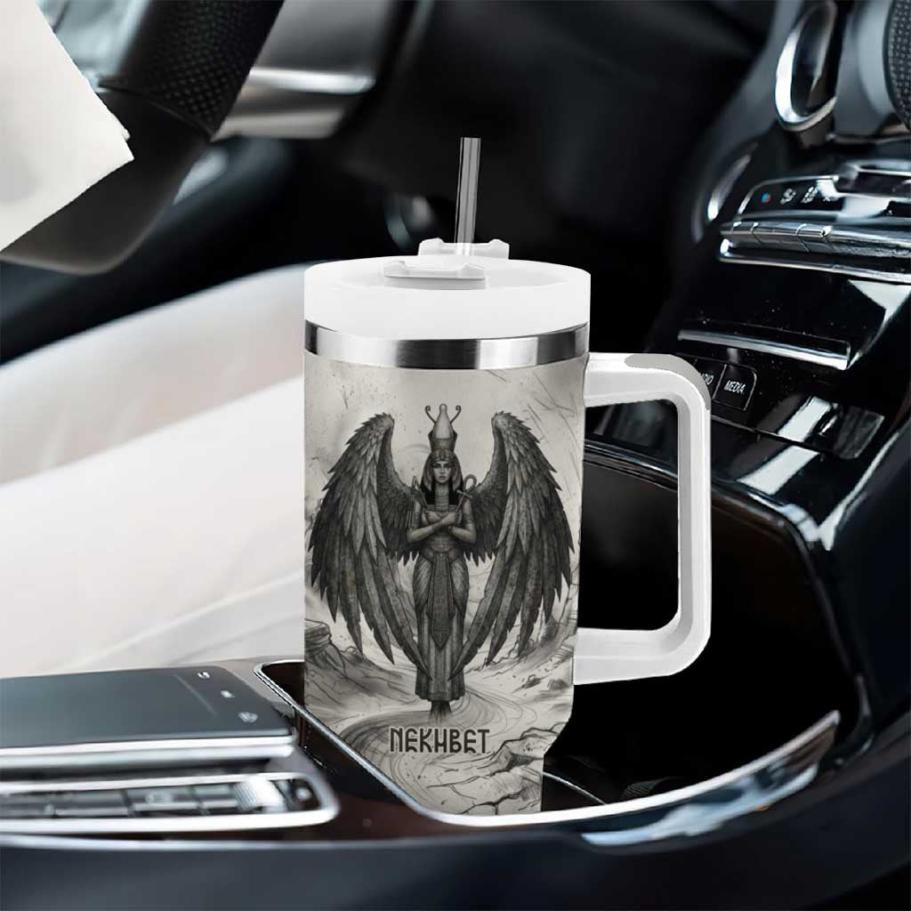 Nekhbet Egyptian Tumbler With Handle Vulture Goddess Mother of Protection Wings Claws Desert