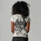 Nekhbet Egyptian Women V-Neck T-Shirt Vulture Goddess Mother of Protection Wings Claws Desert