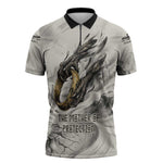 Nekhbet Egyptian Zipper Polo Shirt Vulture Goddess Mother of Protection Wings Claws Desert