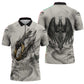 Nekhbet Egyptian Zipper Polo Shirt Vulture Goddess Mother of Protection Wings Claws Desert