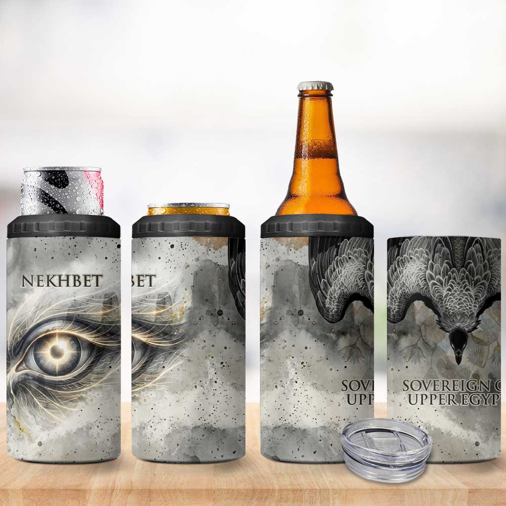 Nekhbet 4 in 1 Can Cooler Tumbler Vulture Goddess Eye of Protection Sovereign of Upper Egypt