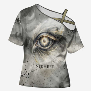Nekhbet Cross Shoulder Shirt Vulture Goddess Eye of Protection Sovereign of Upper Egypt