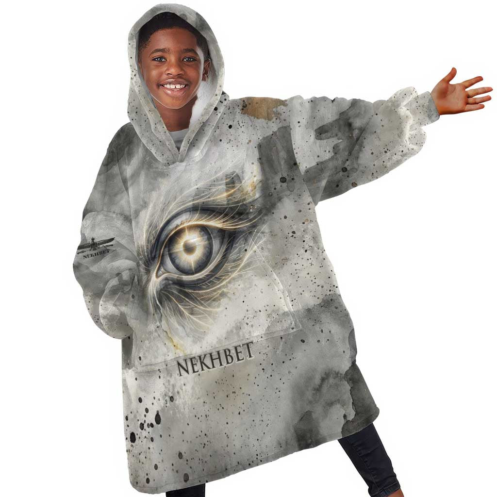 Nekhbet Kid Wearable Blanket Hoodie Vulture Goddess Eye of Protection Sovereign of Upper Egypt