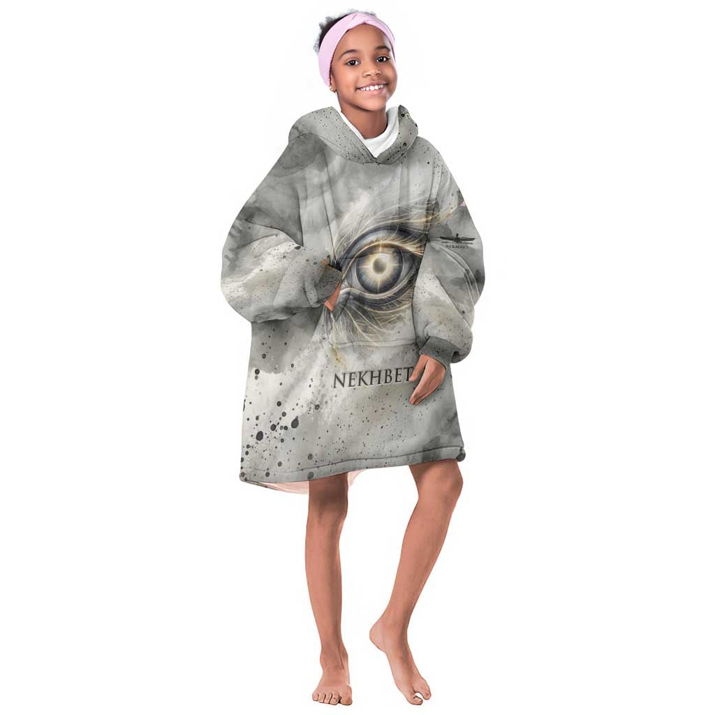 Nekhbet Kid Wearable Blanket Hoodie Vulture Goddess Eye of Protection Sovereign of Upper Egypt
