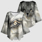 Nekhbet Kimono Sleeve Blouse Vulture Goddess Eye of Protection Sovereign of Upper Egypt