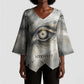 Nekhbet Kimono Sleeve Blouse Vulture Goddess Eye of Protection Sovereign of Upper Egypt