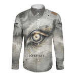 Nekhbet Long Sleeve Button Shirt Vulture Goddess Eye of Protection Sovereign of Upper Egypt
