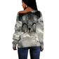 Nekhbet Off Shoulder Sweater Vulture Goddess Eye of Protection Sovereign of Upper Egypt