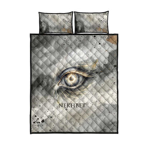 Nekhbet Quilt Bed Set Vulture Goddess Eye of Protection Sovereign of Upper Egypt