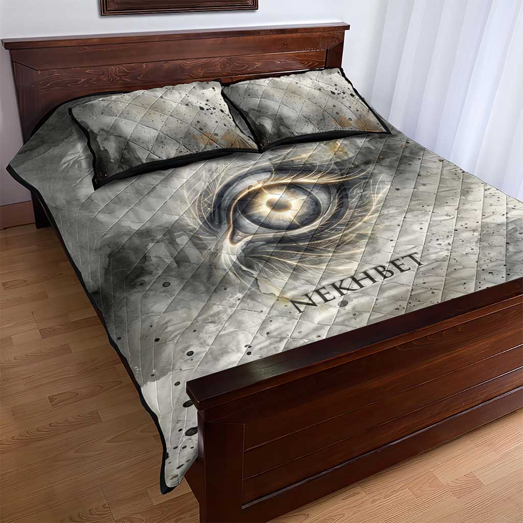 Nekhbet Quilt Bed Set Vulture Goddess Eye of Protection Sovereign of Upper Egypt