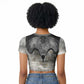 Nekhbet Raglan Cropped T shirt Vulture Goddess Eye of Protection Sovereign of Upper Egypt