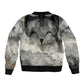 Nekhbet Sleeve Zip Bomber Jacket Vulture Goddess Eye of Protection Sovereign of Upper Egypt