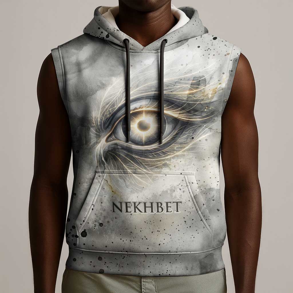 Nekhbet Sleeveless Hoodie Vulture Goddess Eye of Protection Sovereign of Upper Egypt