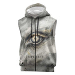 Nekhbet Sleeveless Zip Hoodie Vulture Goddess Eye of Protection Sovereign of Upper Egypt