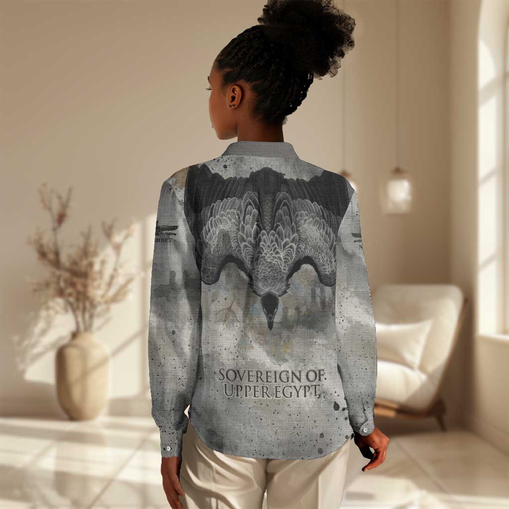 Nekhbet Women Casual Shirt Vulture Goddess Eye of Protection Sovereign of Upper Egypt