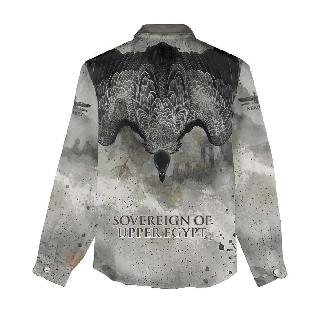 Nekhbet Women Casual Shirt Vulture Goddess Eye of Protection Sovereign of Upper Egypt