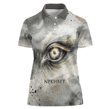 Nekhbet Women Polo Shirt Vulture Goddess Eye of Protection Sovereign of Upper Egypt