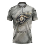 Nekhbet Zipper Polo Shirt Vulture Goddess Eye of Protection Sovereign of Upper Egypt