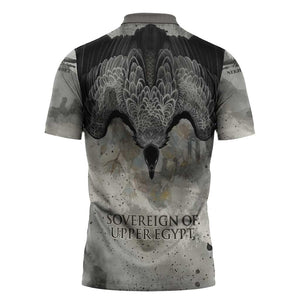 Nekhbet Zipper Polo Shirt Vulture Goddess Eye of Protection Sovereign of Upper Egypt