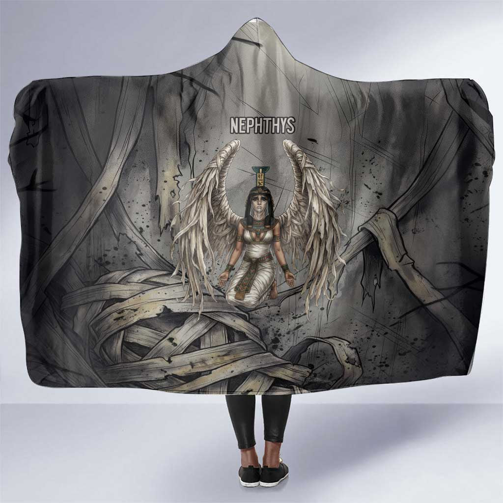 Nephthys Hooded Blanket Mistress of the House Egyptian Goddess Wings
