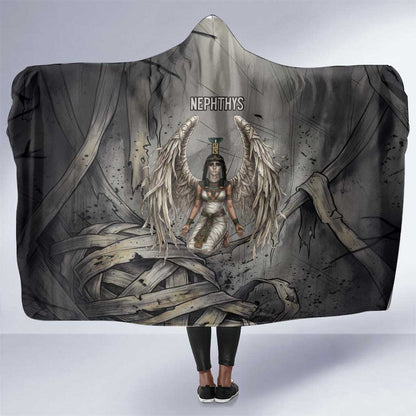 Nephthys Hooded Blanket Mistress of the House Egyptian Goddess Wings