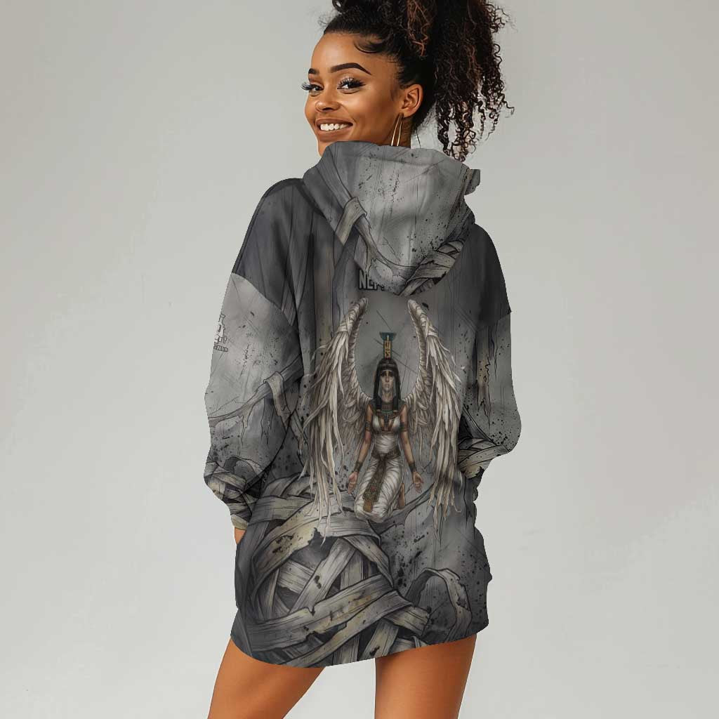 Nephthys Hoodie Dress Mistress of the House Egyptian Goddess Wings