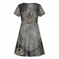 Nephthys Kid Short Sleeve Dress Mistress of the House Egyptian Goddess Wings