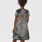 Nephthys Kid Short Sleeve Dress Mistress of the House Egyptian Goddess Wings