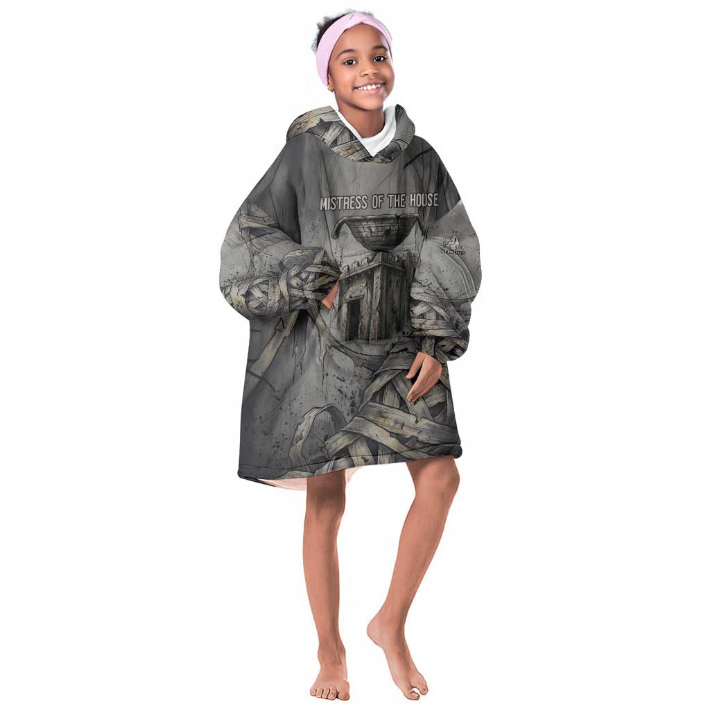 Nephthys Kid Wearable Blanket Hoodie Mistress of the House Egyptian Goddess Wings